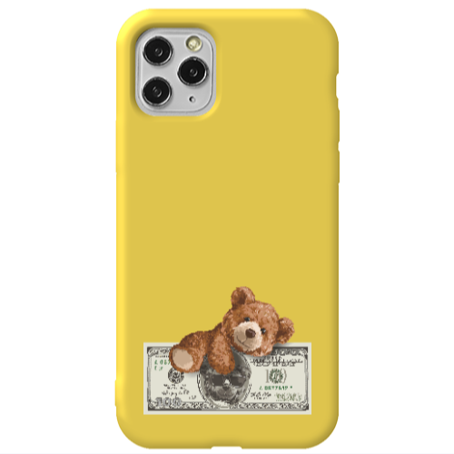 Apple iPhone 11 Pro Money Style Yellow Colored Silicone TPU Θήκη