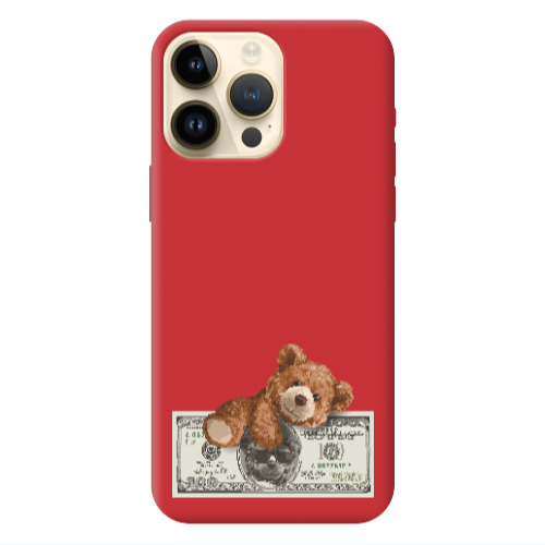 Apple iPhone 13 Pro Max Money Style Red Colored Silicone TPU Θήκη