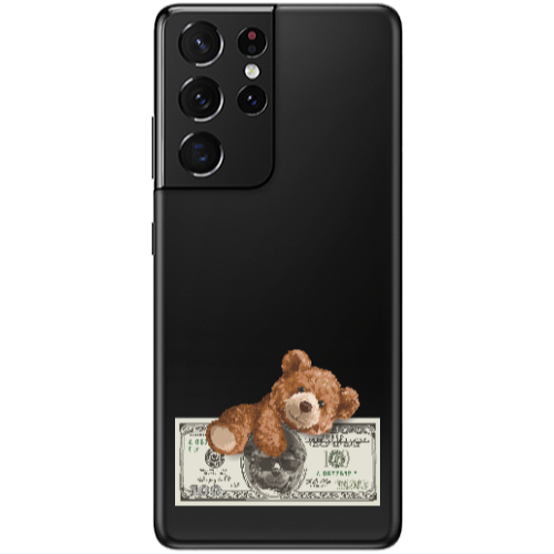 Samsung S21 Ultra Money Style Transparent Silicone TPU Θήκη