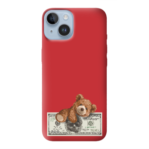 Apple iPhone 14 Plus Money Style Red Colored Silicone TPU Θήκη