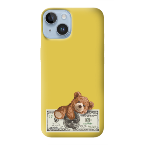 Apple iPhone 14 Plus Money Style Yellow Colored Silicone TPU Θήκη