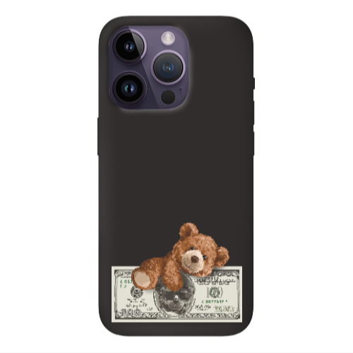 Apple iPhone 14 Pro  Money Style Black Colored Silicone TPU Θήκη