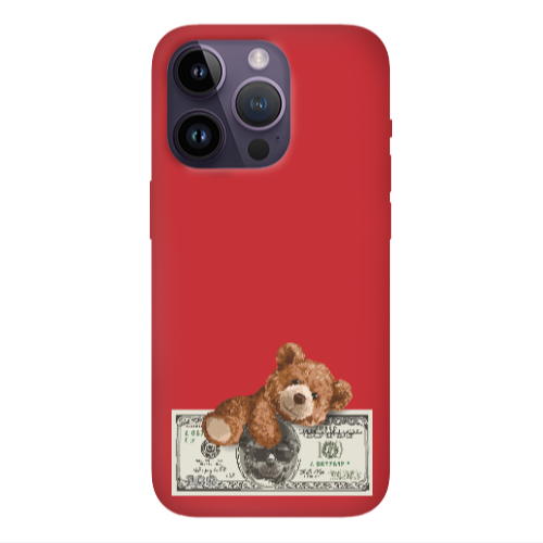 Apple iPhone 14 Pro Max Money Style Red Colored Silicone TPU Θήκη