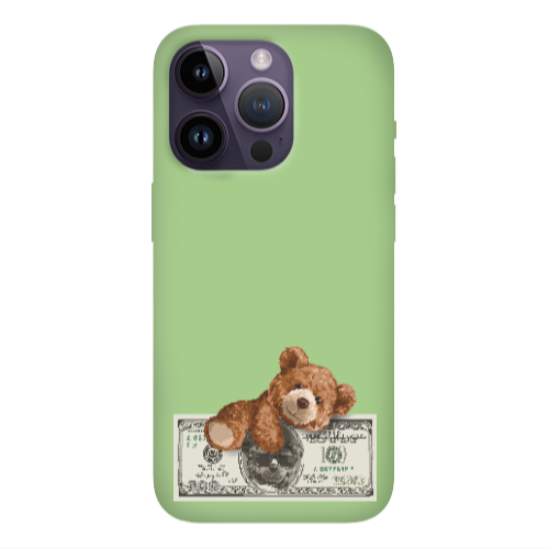 Apple iPhone 14 Pro Max Money Style Light Green Colored Silicone TPU Θήκη