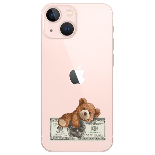 Apple iPhone 13 Mini Money Style Transparent Silicone TPU Θήκη