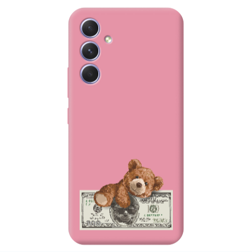 Samsung A54 Money Style Pink Colored Silicone TPU Θήκη
