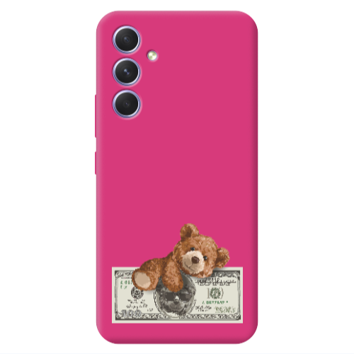 Samsung A54 Money Style Fuchsia Colored Silicone TPU Θήκη