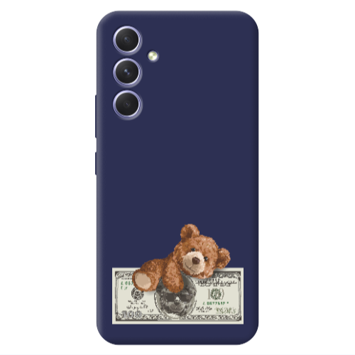 Samsung A54 Money Style Dark blue Colored Silicone TPU Θήκη