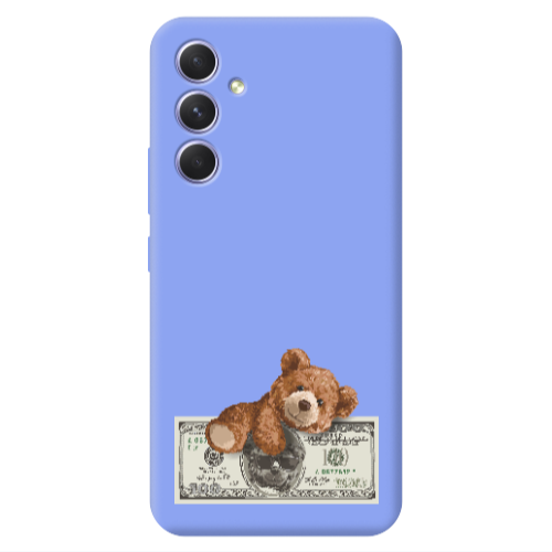 Samsung A54 Money Style Light Purple Colored Silicone TPU Θήκη