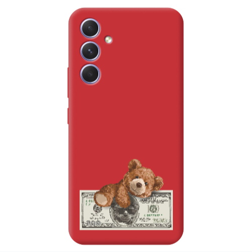 Samsung A54 Money Style Red Colored Silicone TPU Θήκη
