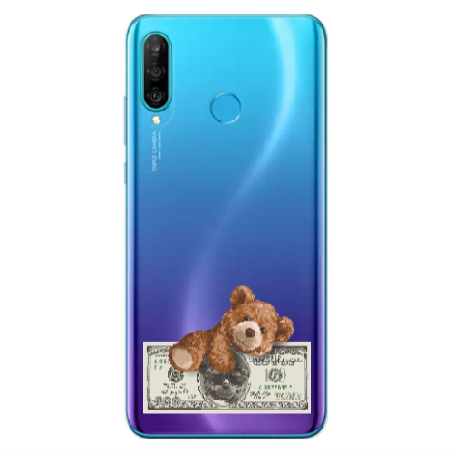 Huawei P30 Lite Money Style Transparent Silicone TPU Θήκη