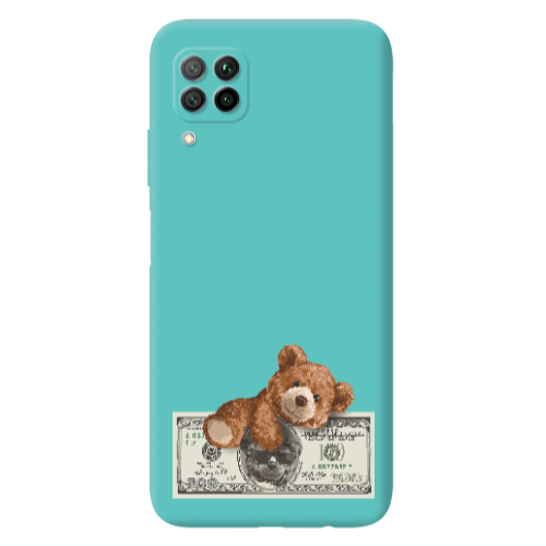 Huawei P40 Lite Money Style Turquoise Colored Silicone TPU Θήκη