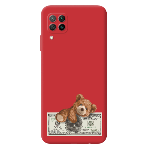 Huawei P40 Lite Money Style Red Colored Silicone TPU Θήκη