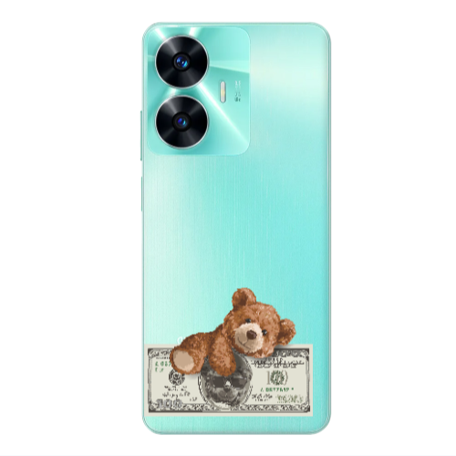 Realme C55 Money Style Transparent Silicone TPU Θήκη