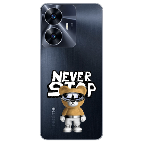 Realme Note 50 Never stop Transparent Silicone TPU Θήκη