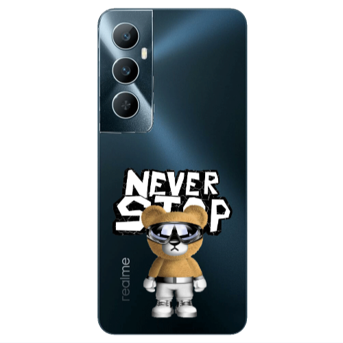 Realme C65 Never stop Transparent Silicone TPU Θήκη