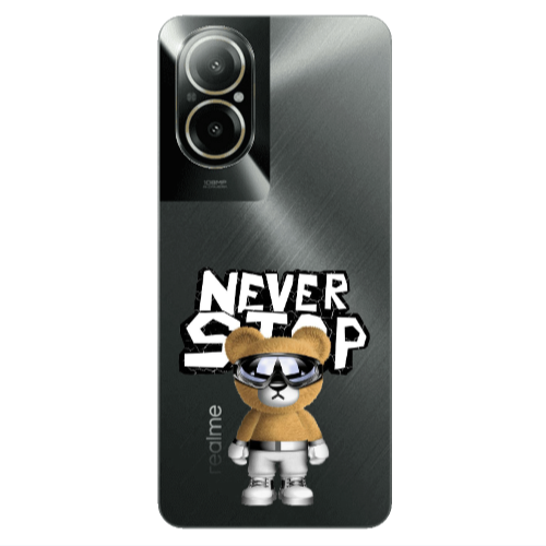 Realme C67 Never stop Transparent Silicone TPU Θήκη