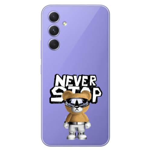 Samsung A56 Never stop Transparent Silicone TPU Θήκη
