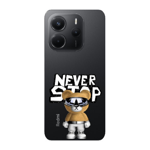 Xiaomi Redmi Note 14 Never stop Transparent Silicone TPU Θήκη