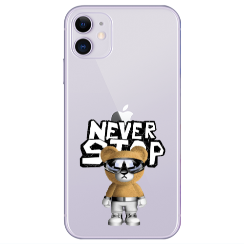 Apple iPhone 11  Never stop Transparent Silicone TPU Θήκη