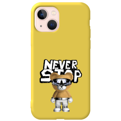 Apple iPhone 13 Never stop Yellow Colored Silicone TPU Θήκη
