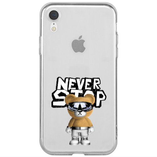 Apple iPhone Xr Never stop Transparent Silicone TPU Θήκη