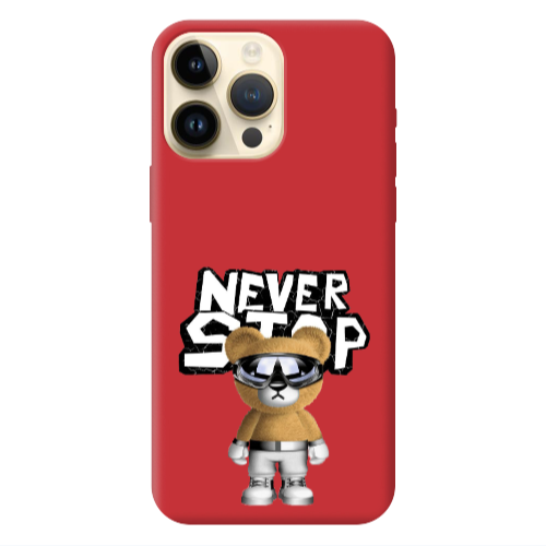Apple iPhone 13 Pro Max Never stop Red Colored Silicone TPU Θήκη