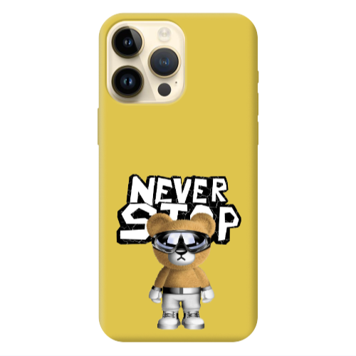 Apple iPhone 13 Pro Max Never stop Yellow Colored Silicone TPU Θήκη