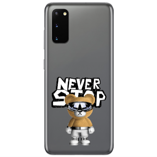 Samsung S20 Never stop Transparent Silicone TPU Θήκη