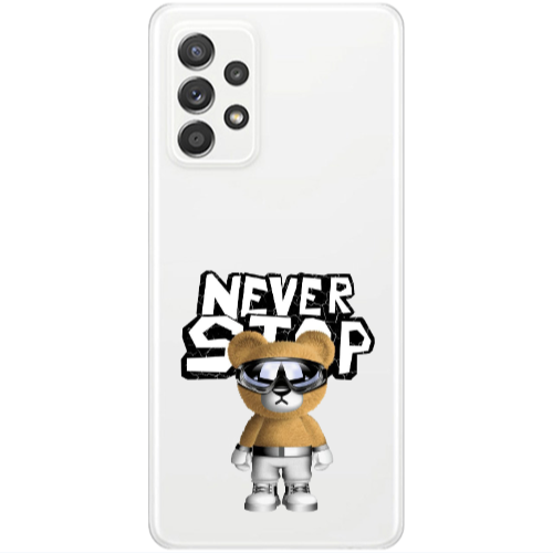 Samsung A53 Never stop Transparent Silicone TPU Θήκη