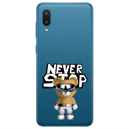 Samsung A02 Never stop Transparent Silicone TPU Θήκη