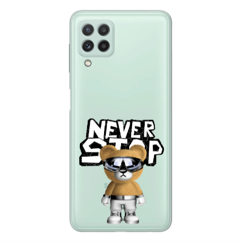 Samsung A22 4G Never stop Transparent Silicone TPU Θήκη