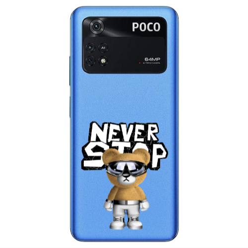 Xiaomi Poco M4 Pro 4G Never stop Transparent Silicone TPU Θήκη