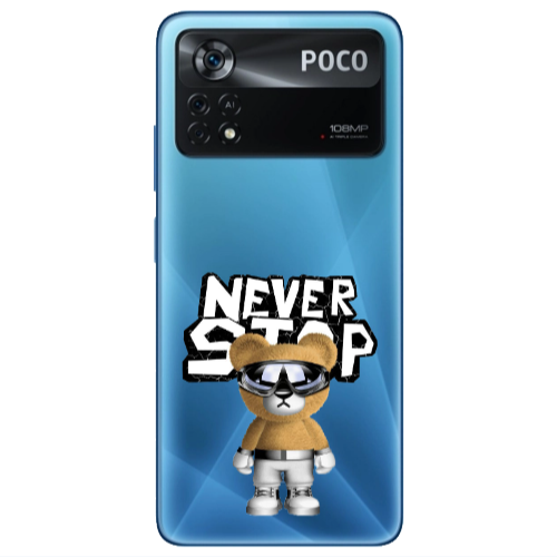 Xiaomi Poco X4 Pro Never stop Transparent Silicone TPU Θήκη