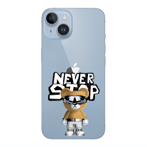 Apple iPhone 14  Never stop Transparent Silicone TPU Θήκη