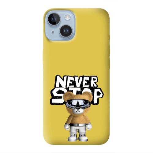 Apple iPhone 14 Plus Never stop Yellow Colored Silicone TPU Θήκη