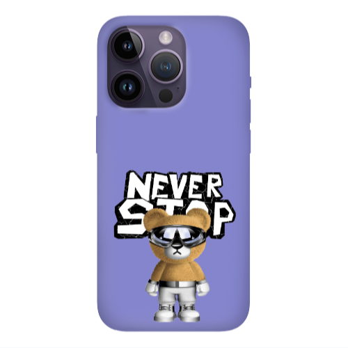 Apple iPhone 14 Pro  Never stop Purple Colored Silicone TPU Θήκη
