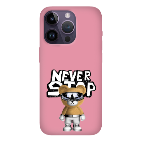 Apple iPhone 14 Pro  Never stop Pink Colored Silicone TPU Θήκη