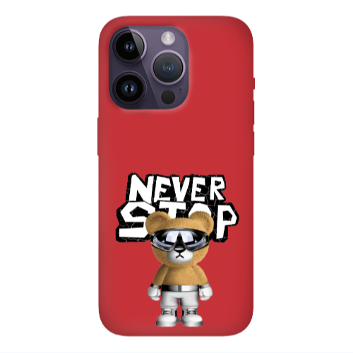 Apple iPhone 14 Pro  Never stop Red Colored Silicone TPU Θήκη