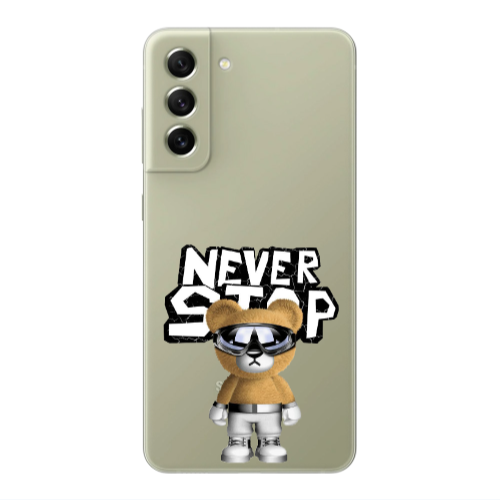 Samsung S21 FE Never stop Transparent Silicone TPU Θήκη