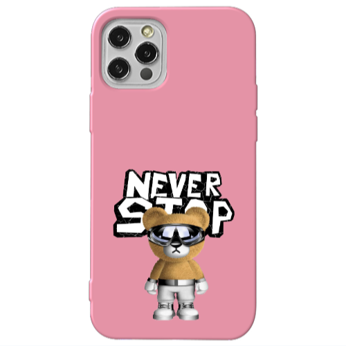 Apple iPhone 13 Pro Never stop Pink Colored Silicone TPU Θήκη