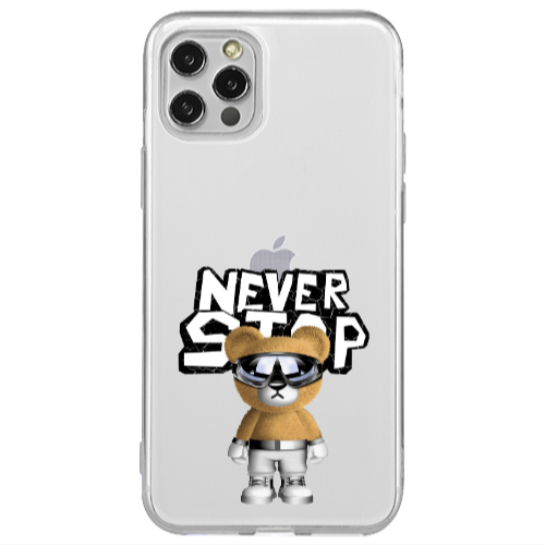 Apple iPhone 12 Pro Never stop Transparent Silicone TPU Θήκη