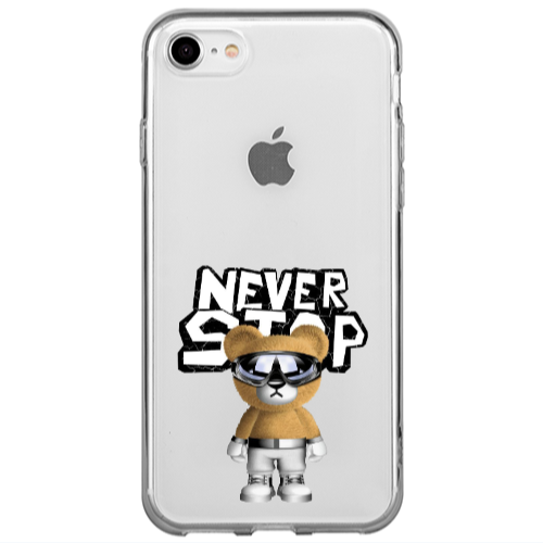 Apple iPhone 7 Never stop Transparent Silicone TPU Θήκη
