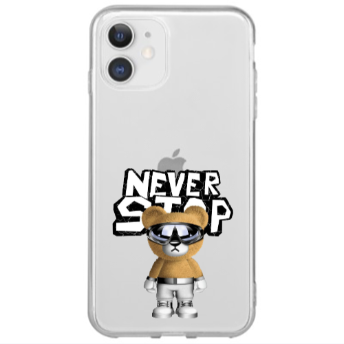 Apple iPhone 12 Mini Never stop Transparent Silicone TPU Θήκη