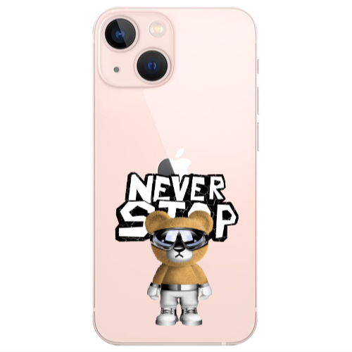 Apple iPhone 13 Mini Never stop Transparent Silicone TPU Θήκη