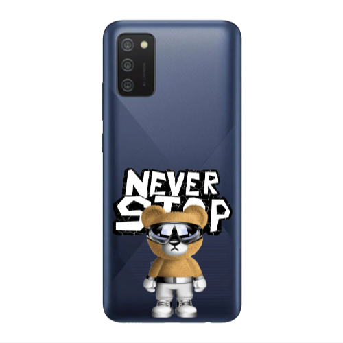 Samsung A03S Never stop Transparent Silicone TPU Θήκη