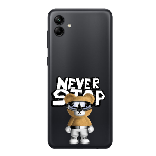 Samsung A04 Never stop Transparent Silicone TPU Θήκη