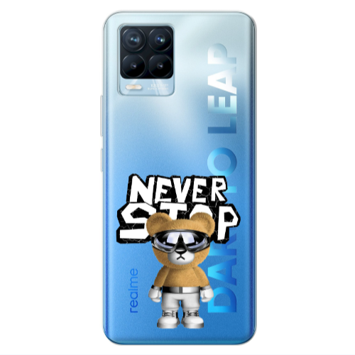 Realme 8 Pro Never stop Transparent Silicone TPU Θήκη