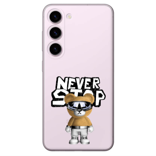 Samsung S23 Plus Never stop Transparent Silicone TPU Θήκη