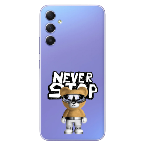 Samsung A34 Never stop Transparent Silicone TPU Θήκη